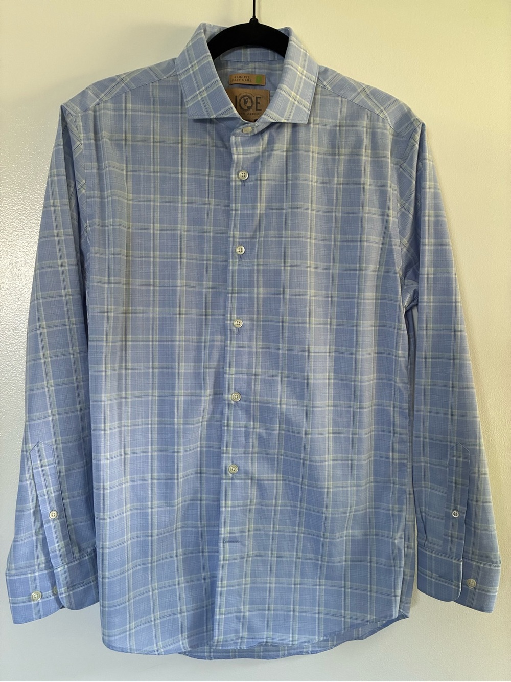 Joseph Abboud Light Blue Plaid Dress Shirt